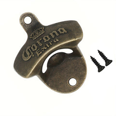 Vintage Beer Bottle Opener Wall Mount Antique Metal Hardware with Mount Screws