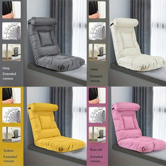Foldable Lazy Sofa Chair Backrest Lounge Chair for Home Outdoor Travel Camping