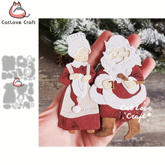 Catlove Christmas Santa Claus Metal Cutting Dies Scrapbooking Stencil