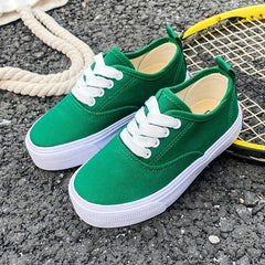 Boy's Solid Skate Shoes Non Slip Casual Sneakers For Kids