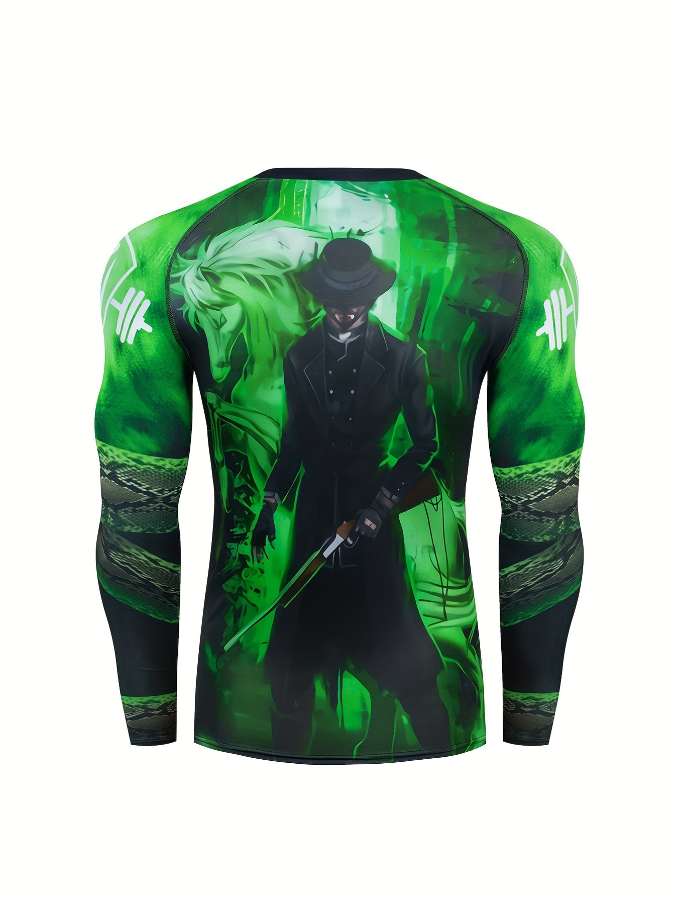 Men's Skull Compression Long Sleeve Shirt & Pants Set