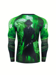 Men's Skull Compression Long Sleeve Shirt & Pants Set