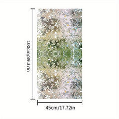 Small Flower Electrostatic Glass Window Film for Home Decor