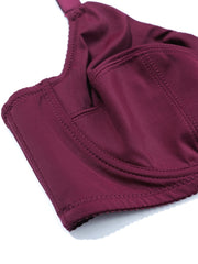 Women's Plain Mini Bow Bra & Panty Lingerie Set