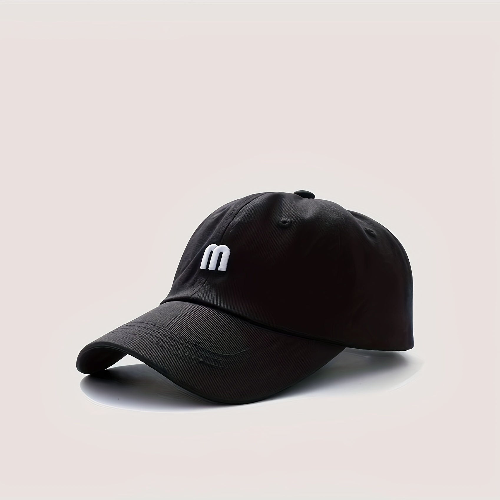 M Embroidery Baseball Cap Solid Casual Sunshade Dad Hats Unisex Couple Sun Hat