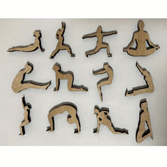 12pcs Wooden Human Shape Stacking Game Building Blocks Toys
