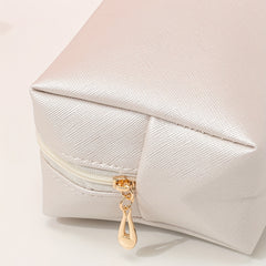 Square Makeup Bag with Zipper for Travel and Organization