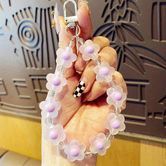 Resin Flower Keychain Candy Color Mobile Phone Pendant Girls