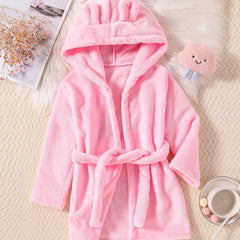 Kids Animal Bathrobe Flannel Plush Home Clothes