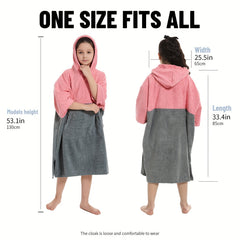 Kids Changing Towel Robe Quick Dry Surf Poncho Microfiber Bath Towels
