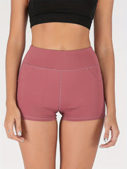 Yoga Shorts with Pocket Women's Fitness Running Shorts