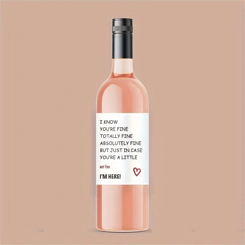 6pcs Funny Encouragement Wine Bottle Stickers For Friends