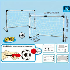 2pcs Plastic Soccer Goal Portable Backyard Training Soccer Goal