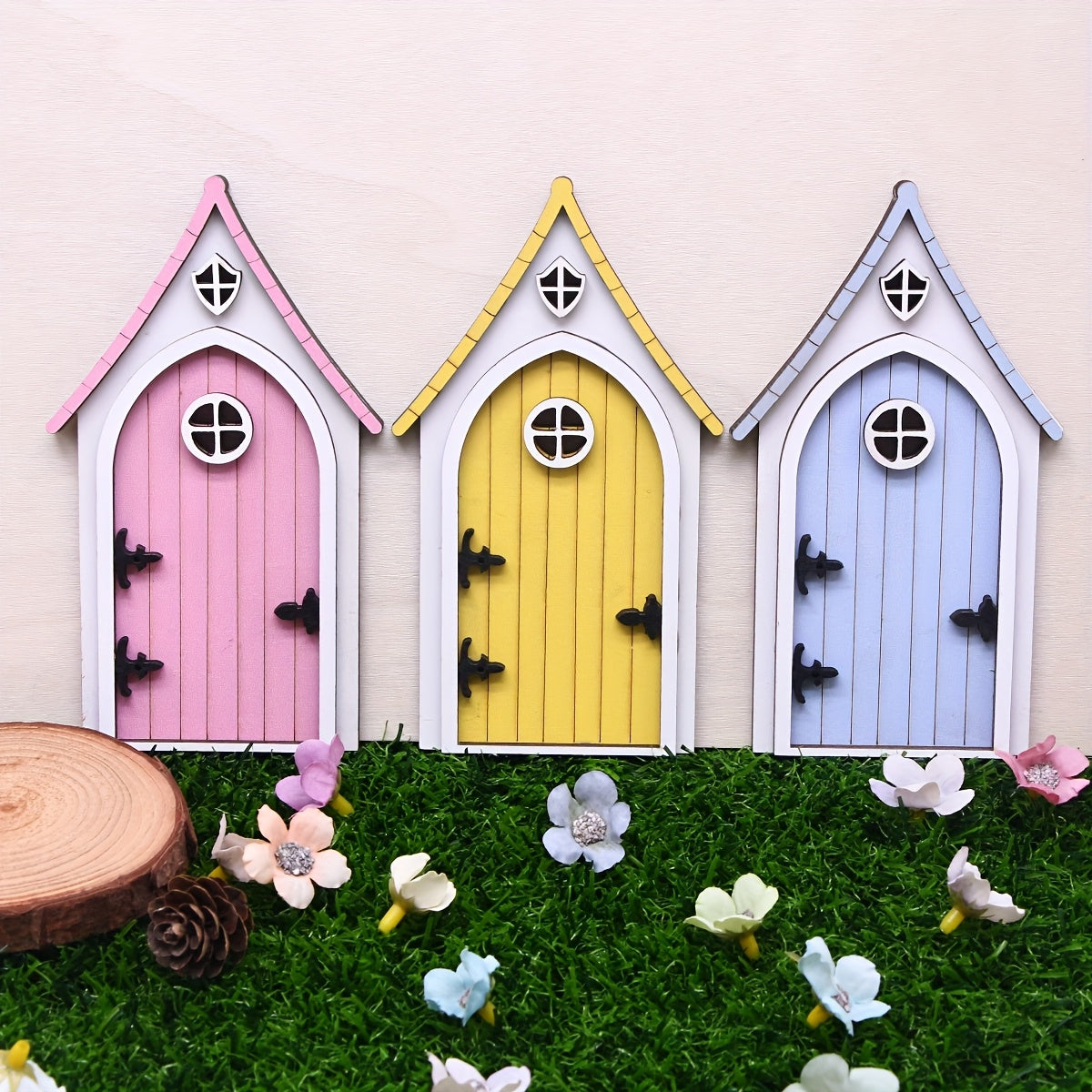 Miniature Wooden Fairy Door for Garden
