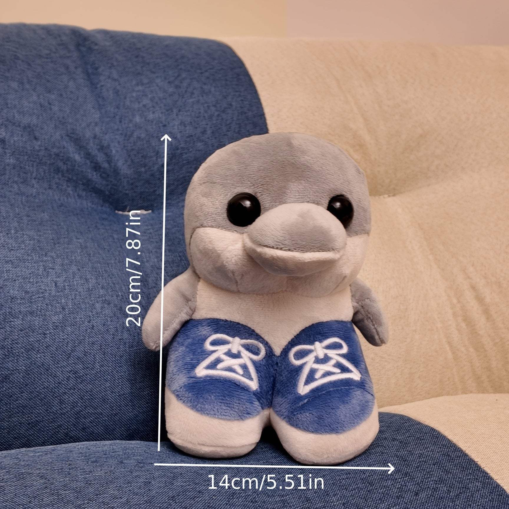 Adorable Shark & Wooden Plush Figures Mixed Character Decor Gift