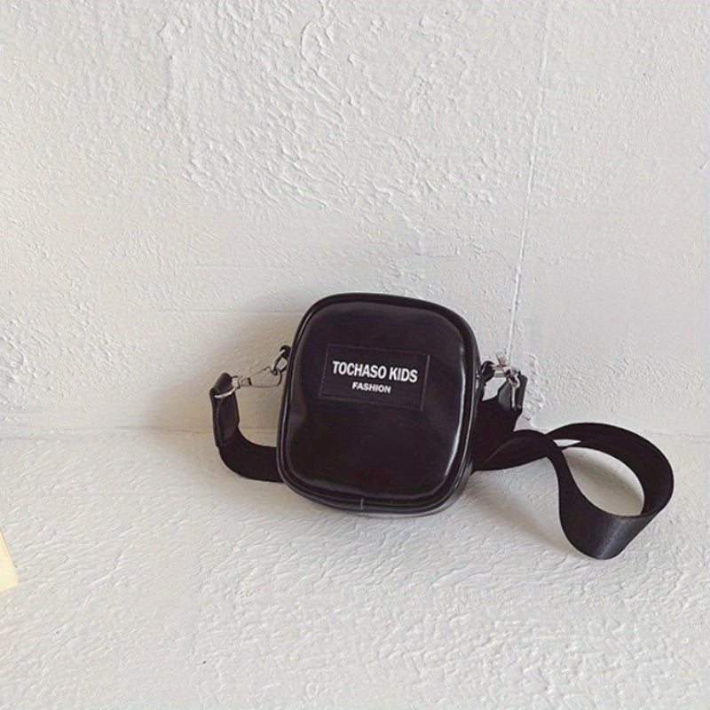 Kids Letter Patch Crossbody Bag Casual Small Shoulder Bag