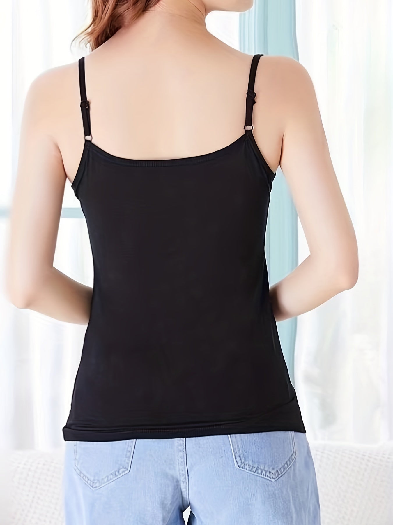 Solid Cami Top Slim Fit Women's Lingerie