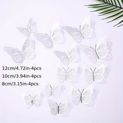 1pc Metallic Simulation Butterfly Wedding Party Ornament