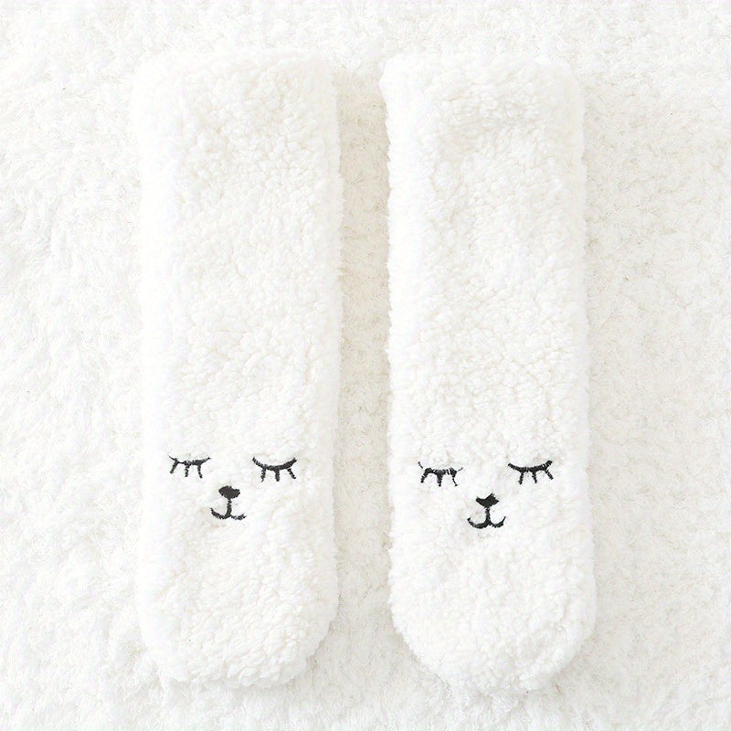 Cozy Fuzzy Socks Non Slip Women's Mid Tube Stockings