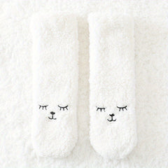 Cozy Fuzzy Socks Non Slip Women's Mid Tube Stockings