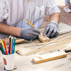 50pcs Birch Wooden Stick Combination Set DIY Building Model Material