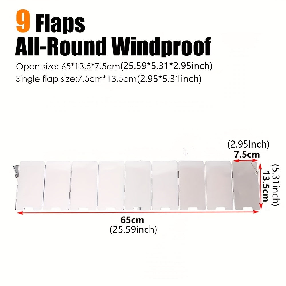 11pcs Camping Windshield Stove Gas Outdoor Portable Screen Deflector