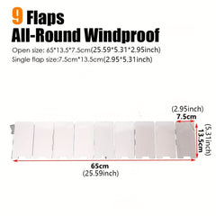 11pcs Camping Windshield Stove Gas Outdoor Portable Screen Deflector