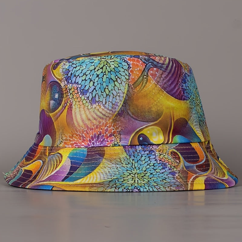 Reversible Bucket Hat Gradient Polka Dot Sun Hat For Women