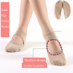 Professional Yoga Socks Backless Non-slip Sports Socks With Grips