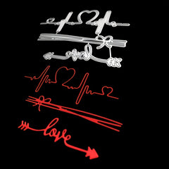 1pc Heart Cutting Dies 3D Love Letter Metal Die Cuts Happy Valentine Stencil