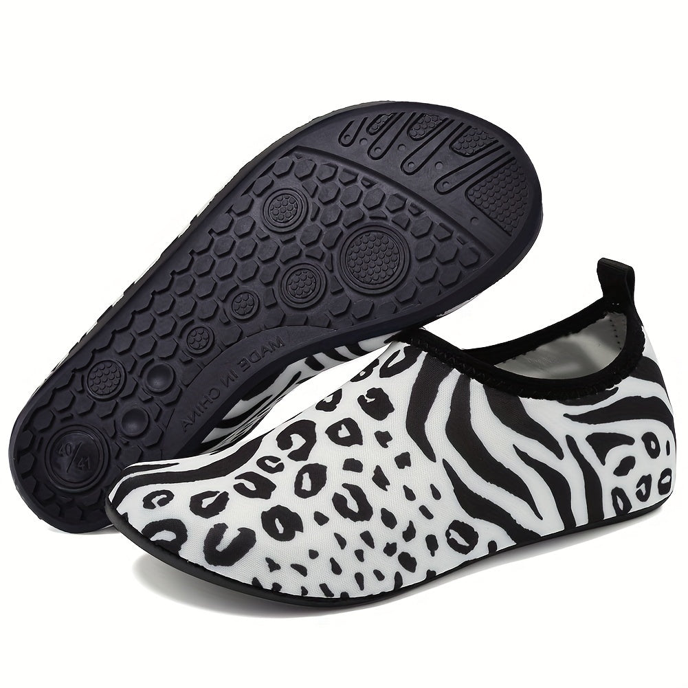 Leopard Print Quick Dry Beach Aqua Shoes for Women