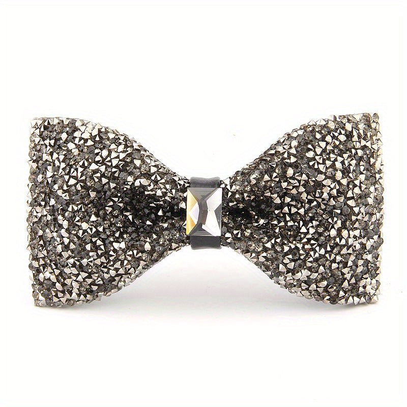 Bow Knot Faux Diamond Bow Tie for Banquet Wedding Men