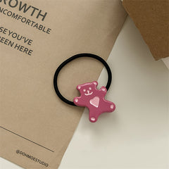 Kids' Cartoon Love Bear Hair Ring Small Animal Hair Tie