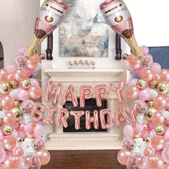 Pink 36" Wine Bottle Balloon Set Girls Birthday Party Decor Wedding Baby Shower