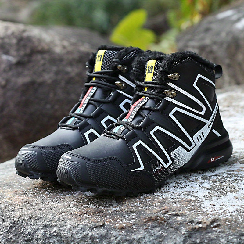 Men's Plush Lining Snow Boots Anti Slip Thermal Platform Winter Boots