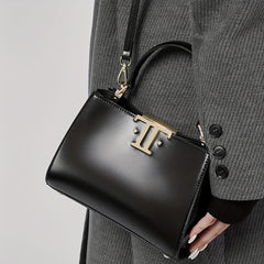 Stylish Women's Crossbody Bag with Golden Tone Hardware