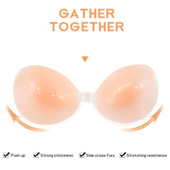 Invisible Push Up Silicone Bra Seamless Lift Strapless Lingerie