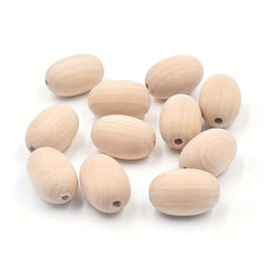 DIY Jewelry Kit for Kids: Oval Wooden Beads & Jujube Egg Shaped Beads
