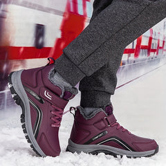 Women's Waterproof Snow Boots Non-slip Winter Outdoor Hiking Shoes