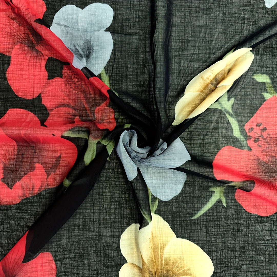 1pc Comfortable Chiffon Fabric Diy Clothes Pants Dress 1yard Cut Size
