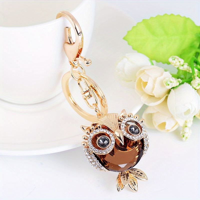 Creative Owl Car Keychain Bag Ornament Small Gift Pendant