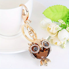 Creative Owl Car Keychain Bag Ornament Small Gift Pendant