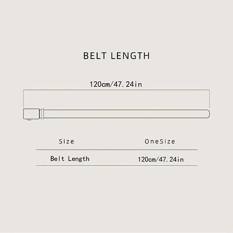 Men's PU Leather Belt Automatic Buckle Business Style Belt