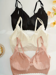 3 Pack Plus Size Seamless Padded Bralette Set