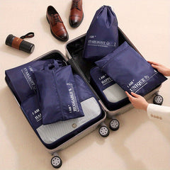 6Pcs Travel Packing Cubes Laundry Shoe Bag Organizer Set for Suitcase