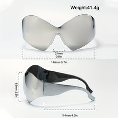 Y2K Future Style Sunglasses XL Frame Unisex Outdoor Eyewear