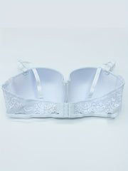 Contrast Lace Push Up Bra Anti Sagging Women's Lingerie