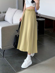 High Waist Pleated Skirt for Spring & Summer
