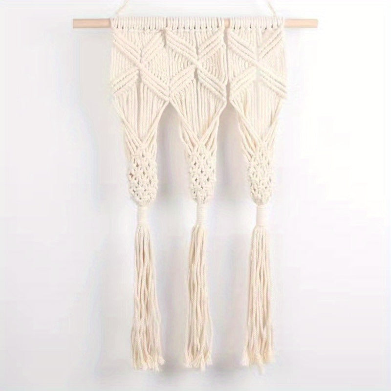 Macame Tassel Tapestry Flower Basket Plant Coat Hanger Wall Pendant