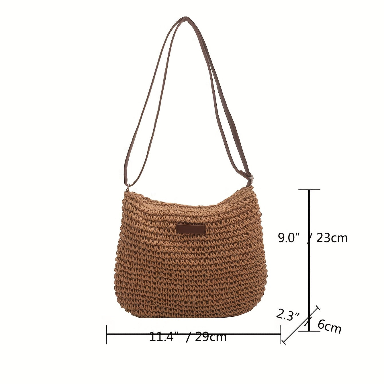 Casual Straw Crossbody Bag Braid Beach Bag